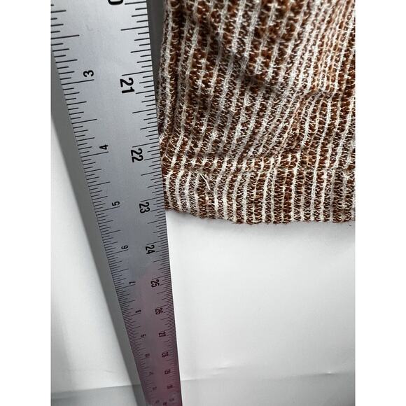 Free People Pants Womens Brown White Light at Sunrise Crop Drawstring Size 6 - Picture 10 of 11
